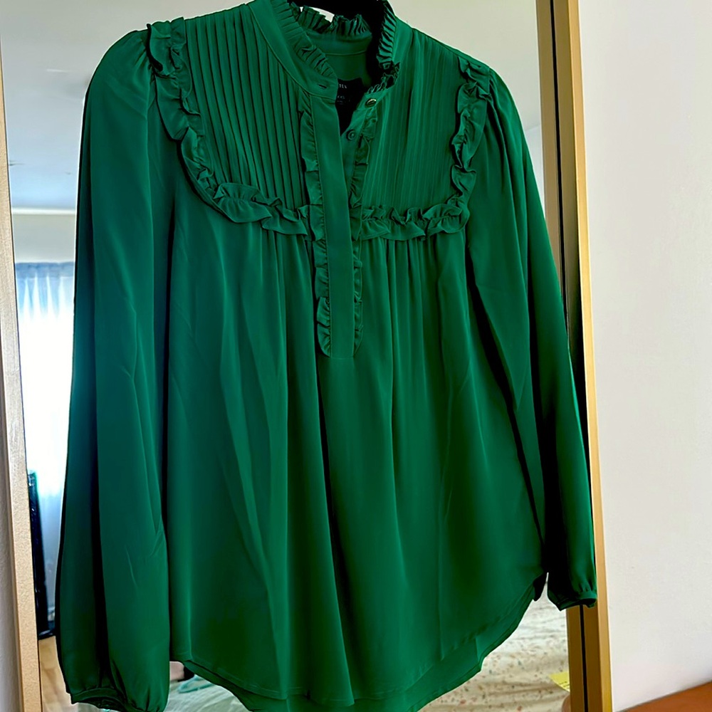 J. Crew Ruffled shirt. Size 00